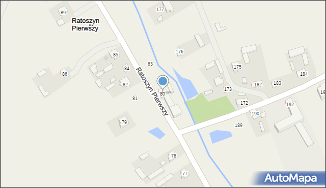 Ratoszyn Pierwszy, Ratoszyn Pierwszy, 80, mapa Ratoszyn Pierwszy