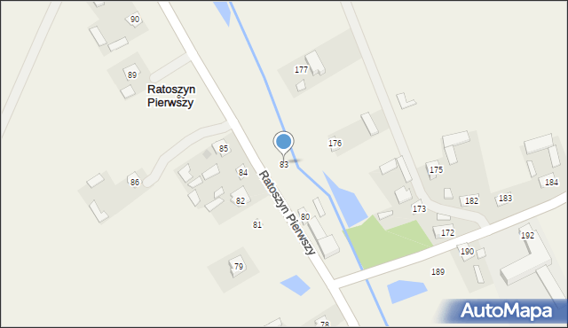 Ratoszyn Pierwszy, Ratoszyn Pierwszy, 83, mapa Ratoszyn Pierwszy