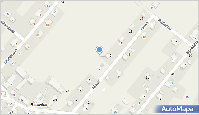 Ratowice, Radosna, 5c, mapa Ratowice