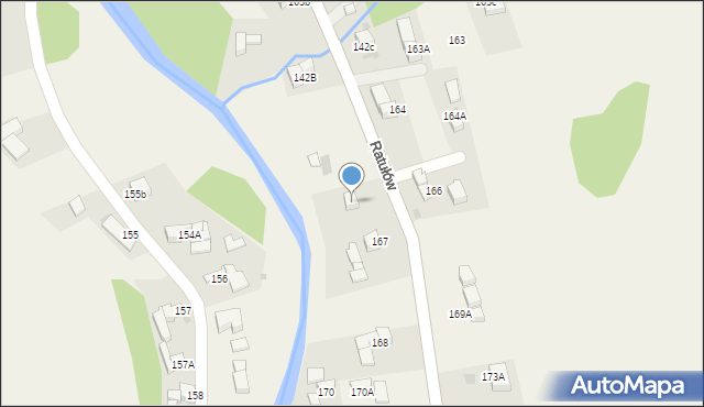 Ratułów, Ratułów, 166a, mapa Ratułów