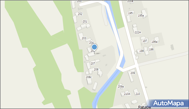 Ratułów, Ratułów, 206, mapa Ratułów