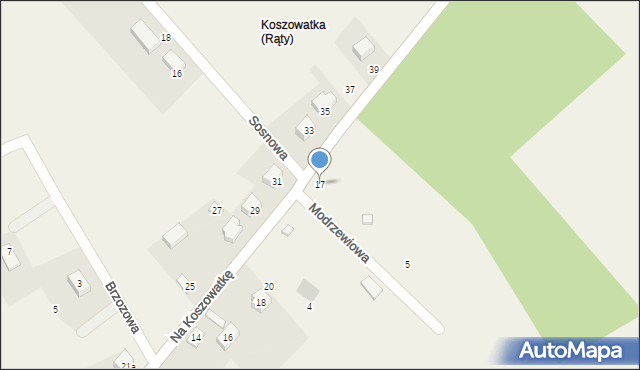 Rąty, Rąty, 17, mapa Rąty