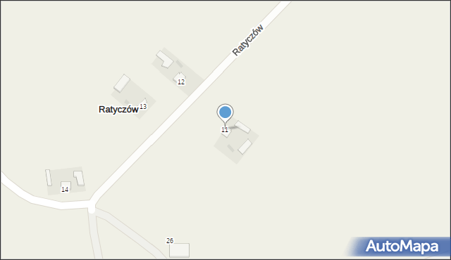 Ratyczów, Ratyczów, 11, mapa Ratyczów