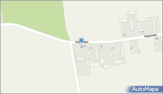Ratyniec, Ratyniec, 25, mapa Ratyniec