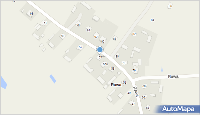 Rawa, Rawa, 55, mapa Rawa