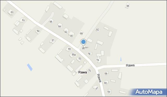 Rawa, Rawa, 80, mapa Rawa