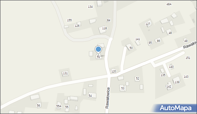 Rawałowice, Rawałowice, 51, mapa Rawałowice