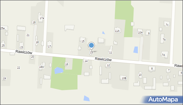 Rawiczów, Rawiczów, 13, mapa Rawiczów