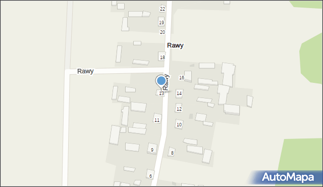Rawy, Rawy, 13, mapa Rawy