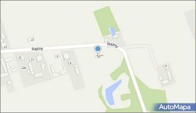 Rażny, Rażny, 7a, mapa Rażny