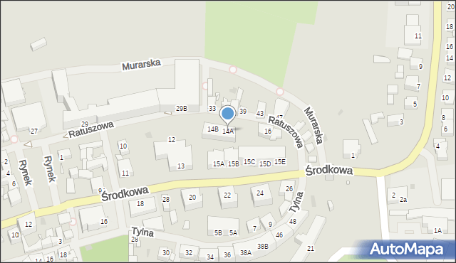 Recz, Ratuszowa, 14A, mapa Recz