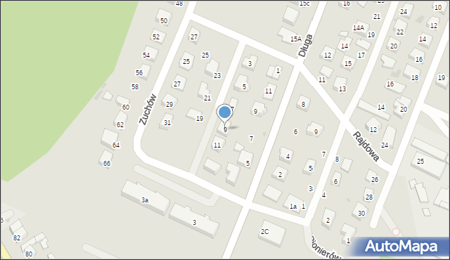 Reda, Rajdowa, 9, mapa Reda