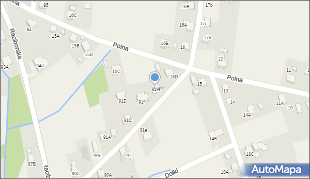 Rogów, Raciborska, 91H, mapa Rogów