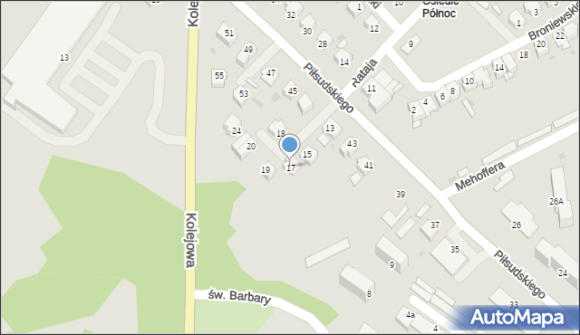 Ropczyce, Rataja Macieja, 17, mapa Ropczyce