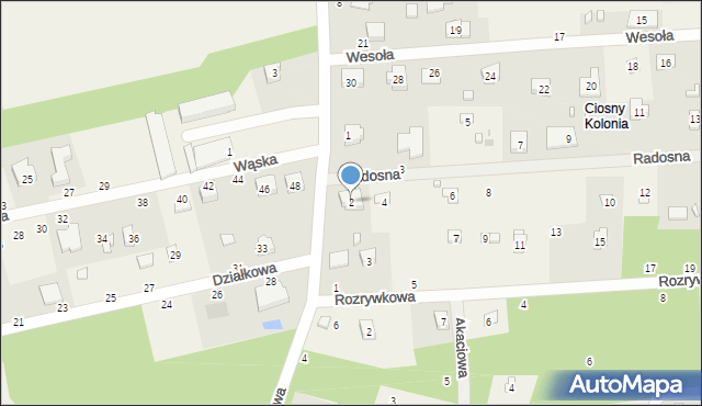 Rosanów, Radosna, 2, mapa Rosanów