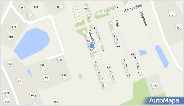 Różnowo, Radosna, 20, mapa Różnowo