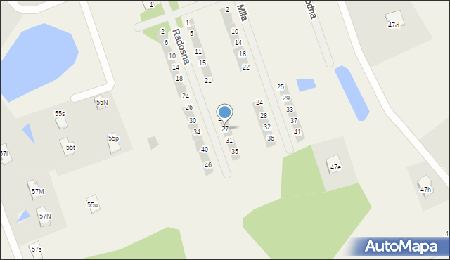 Różnowo, Radosna, 27, mapa Różnowo