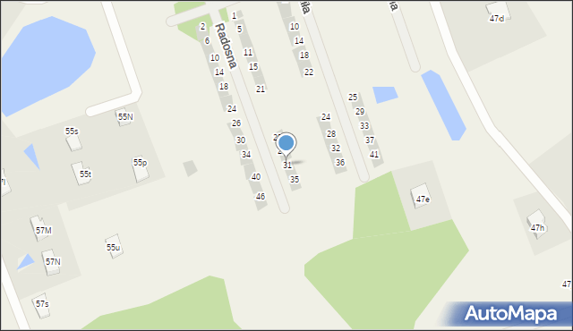 Różnowo, Radosna, 31, mapa Różnowo