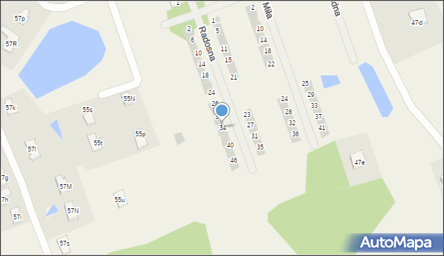 Różnowo, Radosna, 34, mapa Różnowo