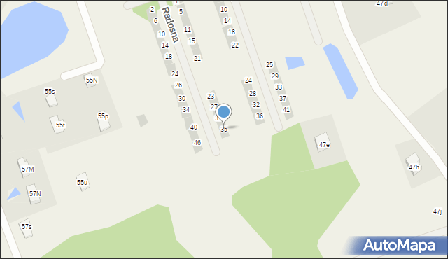 Różnowo, Radosna, 35, mapa Różnowo