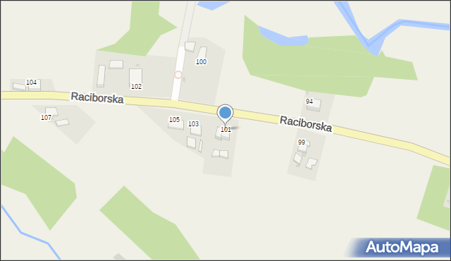 Ruda Kozielska, Raciborska, 101, mapa Ruda Kozielska