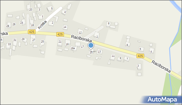 Ruda Kozielska, Raciborska, 15, mapa Ruda Kozielska