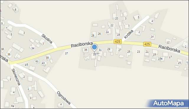 Ruda Kozielska, Raciborska, 33, mapa Ruda Kozielska