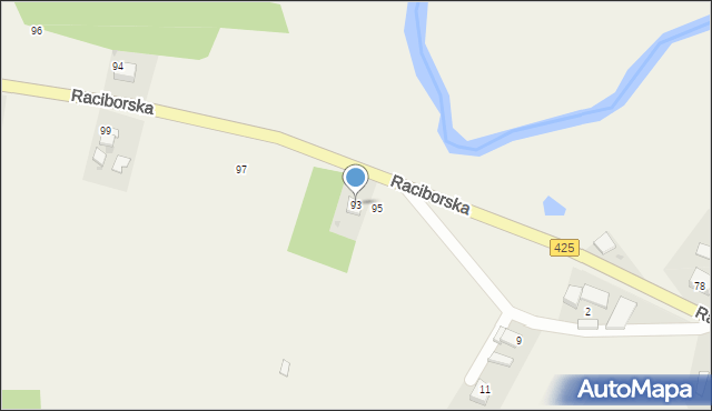 Ruda Kozielska, Raciborska, 93, mapa Ruda Kozielska