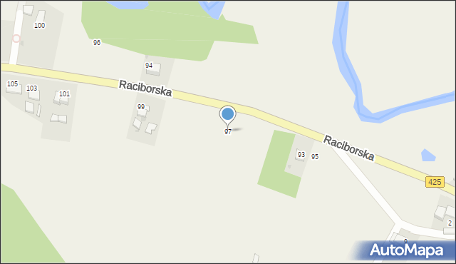 Ruda Kozielska, Raciborska, 97, mapa Ruda Kozielska