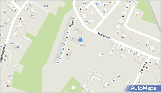 Ruda Śląska, Ratki Huberta, 25, mapa Rudy Śląskiej