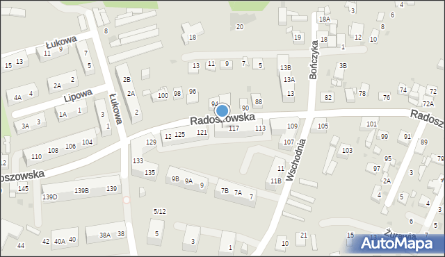 Ruda Śląska, Radoszowska, 119, mapa Rudy Śląskiej