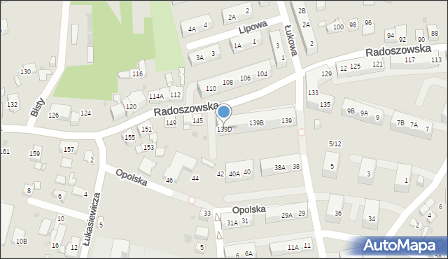 Ruda Śląska, Radoszowska, 139D, mapa Rudy Śląskiej