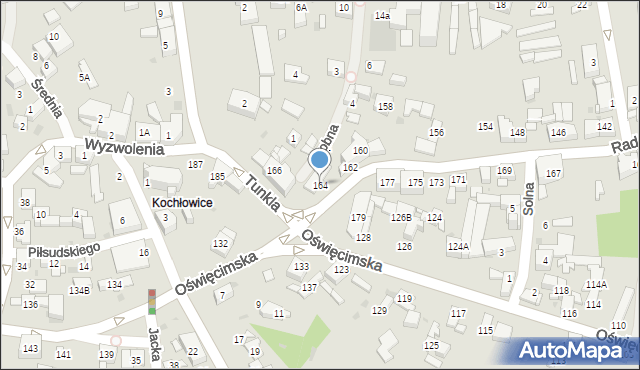 Ruda Śląska, Radoszowska, 164, mapa Rudy Śląskiej