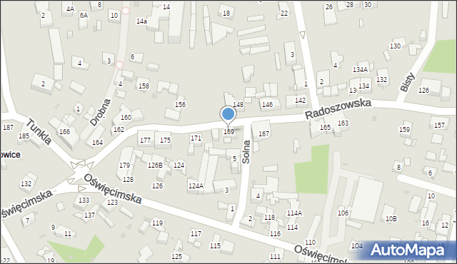 Ruda Śląska, Radoszowska, 169, mapa Rudy Śląskiej