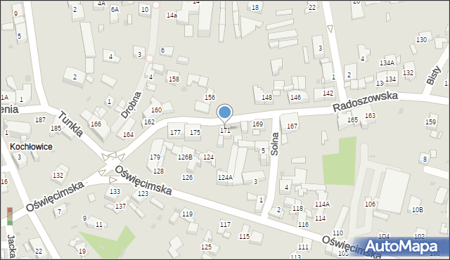 Ruda Śląska, Radoszowska, 171, mapa Rudy Śląskiej