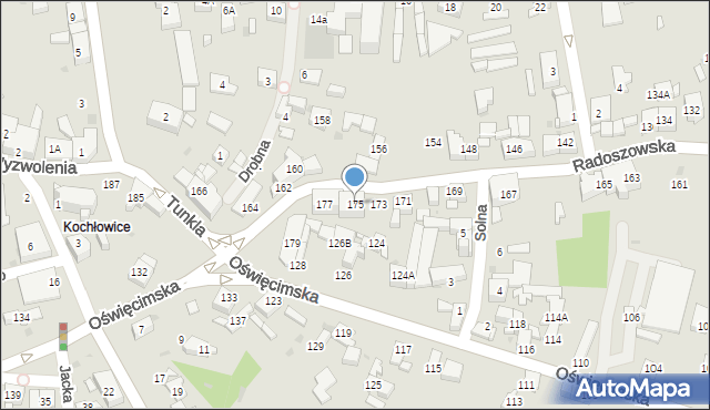 Ruda Śląska, Radoszowska, 175, mapa Rudy Śląskiej