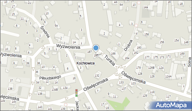 Ruda Śląska, Radoszowska, 185, mapa Rudy Śląskiej