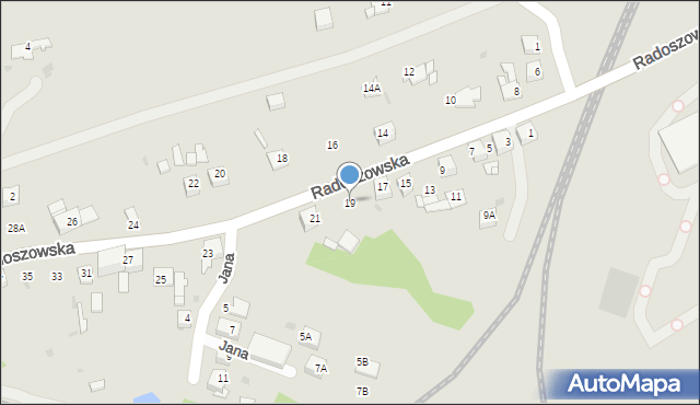 Ruda Śląska, Radoszowska, 19, mapa Rudy Śląskiej