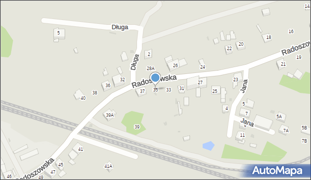 Ruda Śląska, Radoszowska, 35, mapa Rudy Śląskiej