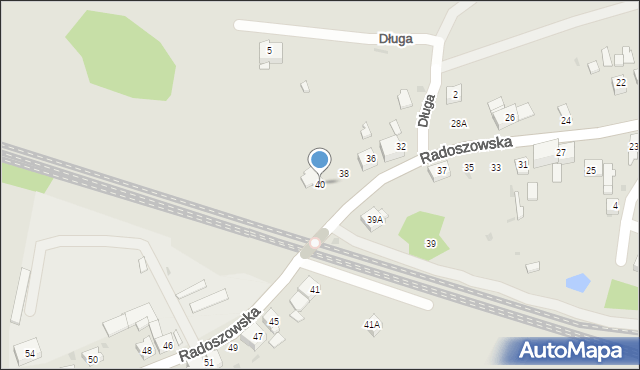 Ruda Śląska, Radoszowska, 40, mapa Rudy Śląskiej