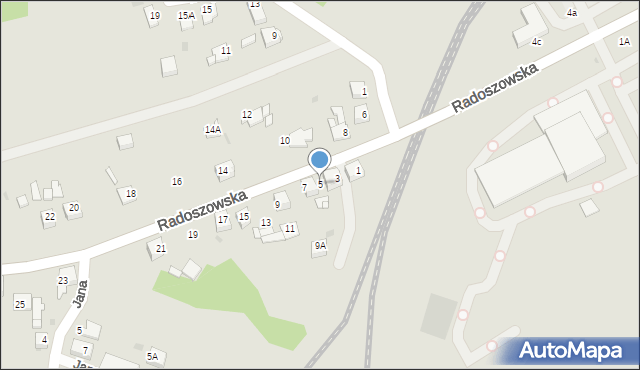 Ruda Śląska, Radoszowska, 5, mapa Rudy Śląskiej