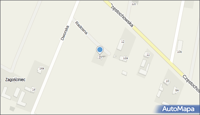 Ruda Strawczyńska, Radosna, 6, mapa Ruda Strawczyńska