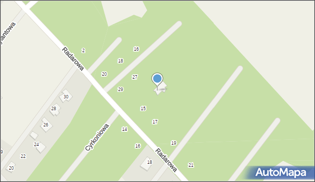 Rusiec, Radarowa, 19c, mapa Rusiec