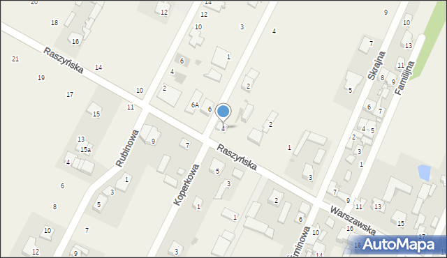 Rybie, Raszyńska, 4, mapa Rybie