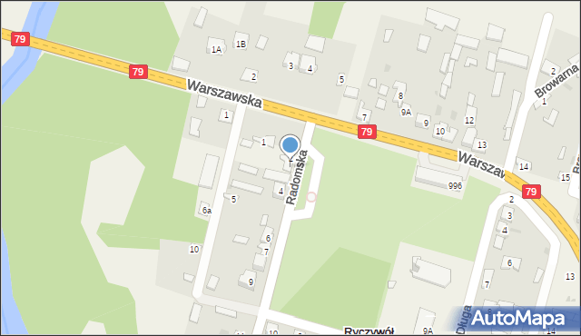 Ryczywół, Radomska, 3, mapa Ryczywół