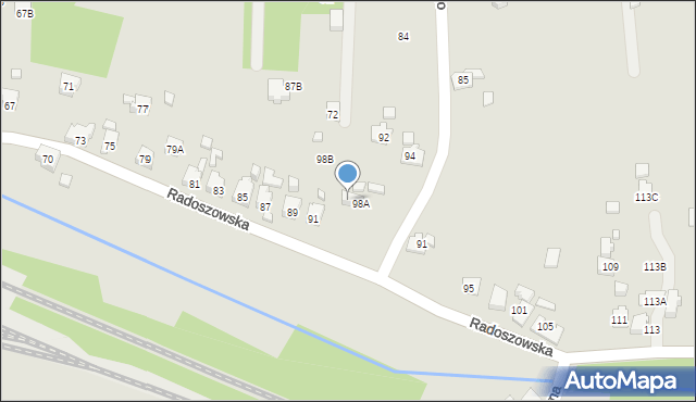 Rydułtowy, Radoszowska, 93, mapa Rydułtowy