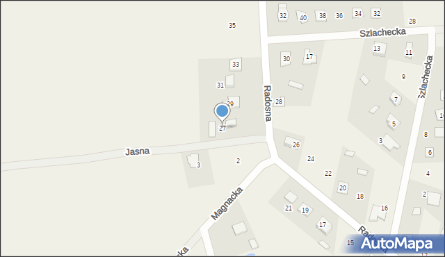 Rykoszyn, Radosna, 27, mapa Rykoszyn