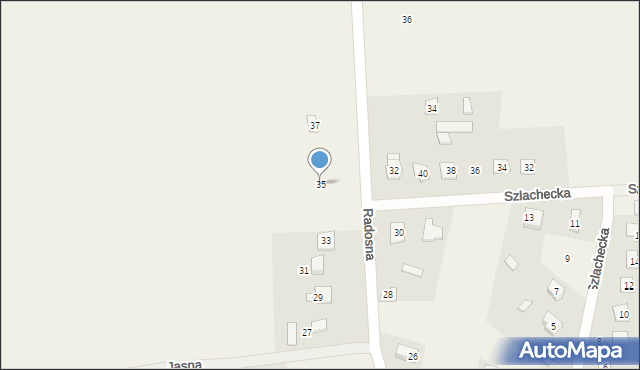 Rykoszyn, Radosna, 35, mapa Rykoszyn