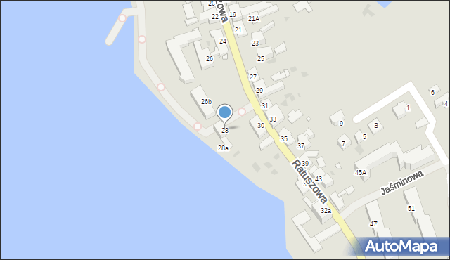 Ryn, Ratuszowa, 28, mapa Ryn