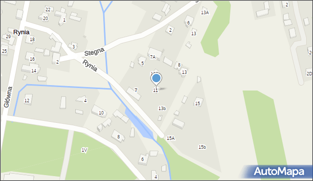 Rynia, Radzymińska, 9A, mapa Rynia